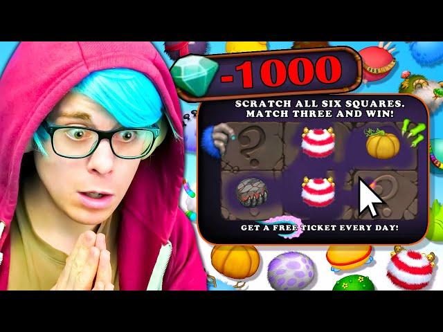 Spending 1,000 Diamonds on Scratch Tickets in My Singing Monsters