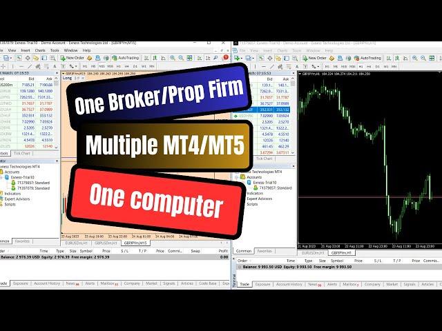 One Broker/Prop Firm - Multiple MT4/MT5 Platforms - One Computer / Forex Trading