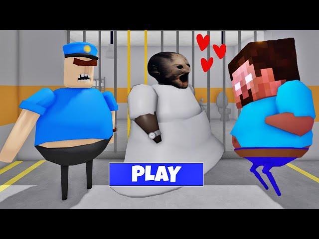 SECRET LOVE - GRANNY FALL IN LOVE WITH HEROBRINE BARRY? OBBY FULL GAME #roblox #obby