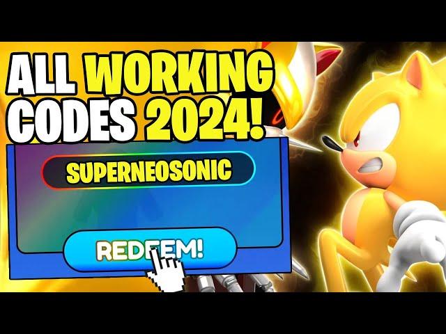 *NEW* ALL WORKING CODES FOR SONIC SPEED SIMULATOR IN 2024! ROBLOX SONIC SPEED SIMULATOR CODES