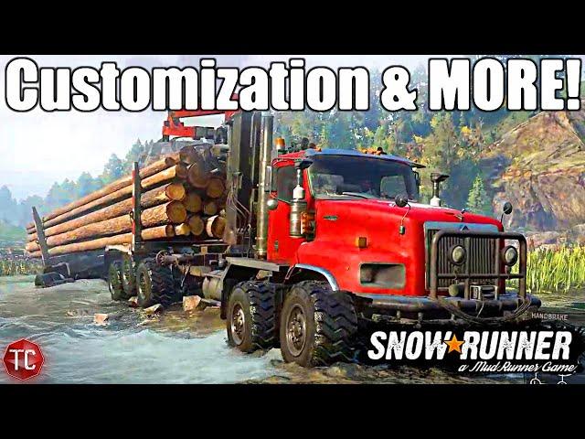 SnowRunner: NEW PHASE 3 LOGGING TRUCK! International Paystar 5600TS ALL FEATURES & CUSTOMIZATION!