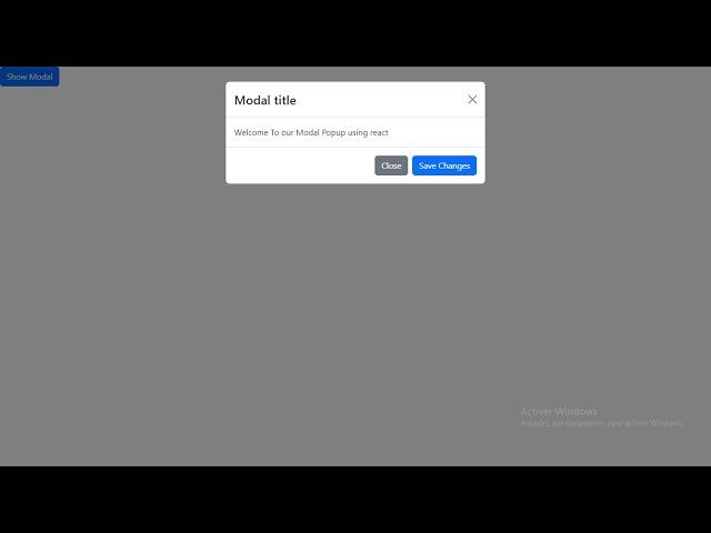 Make Modal Popup in React JS using react-bootstrap