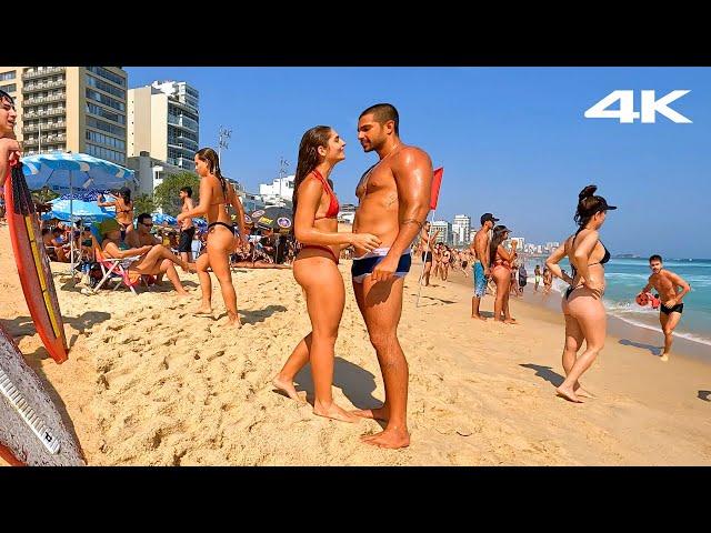  Sunday afternoon at LEBLON BEACH 4K | Brazil Beach Walk