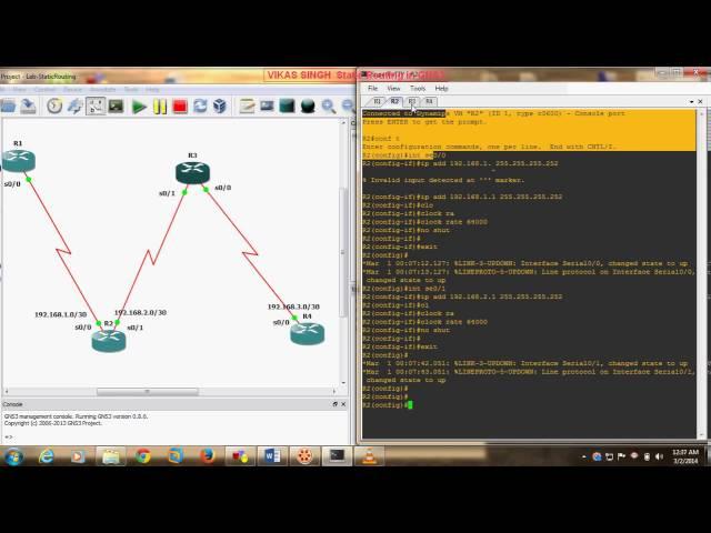 How to Configure Static Routing in GNS3