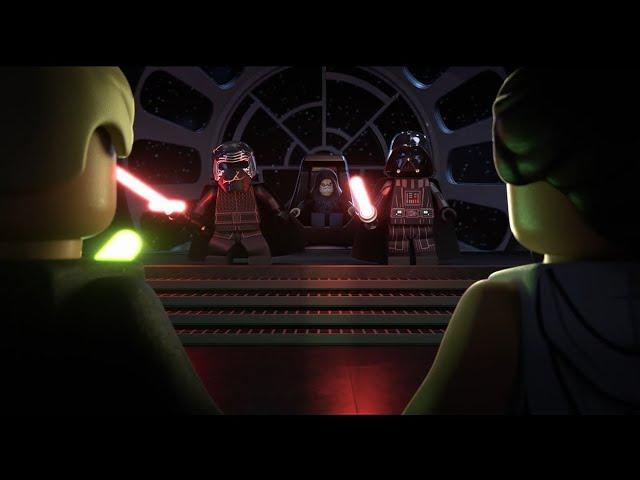 Kylo Ren & Vader & Palpatine vs Luke & Rey - The Lego Star Wars Holiday Special