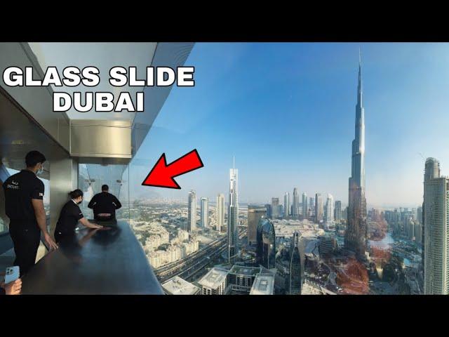 Sky Glass Slide Experience | Sky Views Dubai