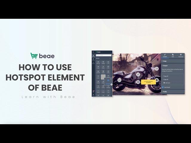 How To Use Hotspot Element Of Beae - Best Shopify Page Builder
