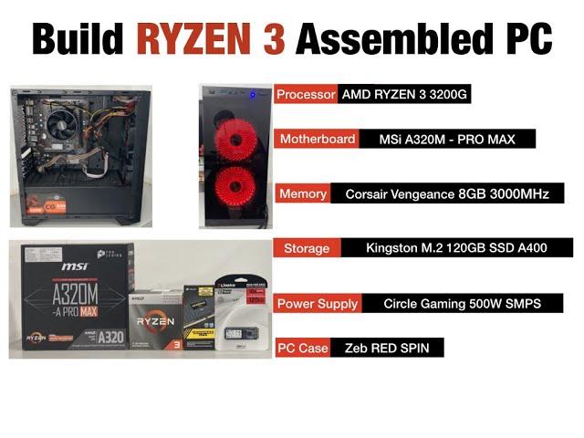 Assemble Gaming PC : Ryzen 3 Vega Graphics Step by Step