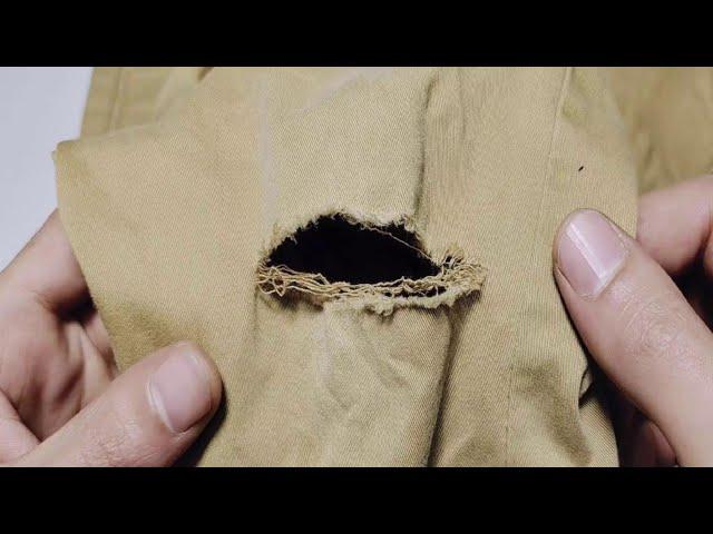 Invisibly fix a hole in your pants / Keep your pants