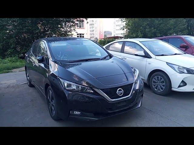 забираем Nissan leaf ze1 у перевозчика