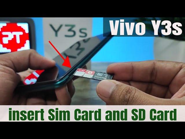 How to insert Sim Card and SD Card in Vivo Y3s