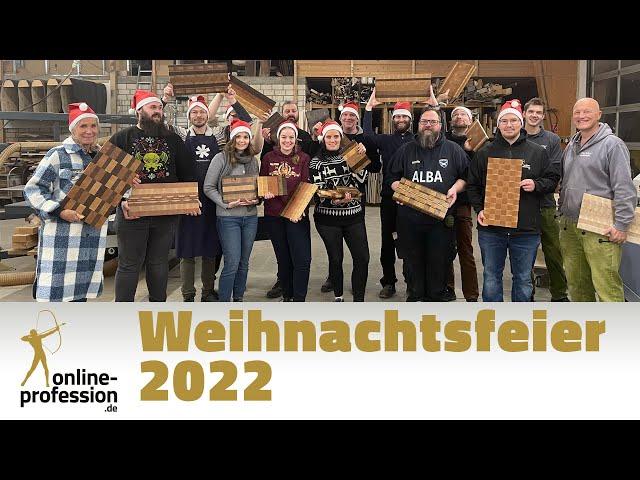 X Mas 2022 in der Schreinerei: Online-Profession Team-Event