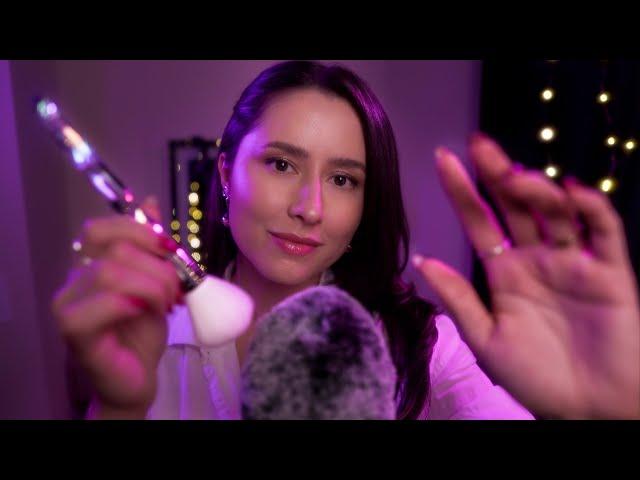 ASMR Deep sleep hand movements & mic brushing  spiral, plucking, camera brushing, tk tk