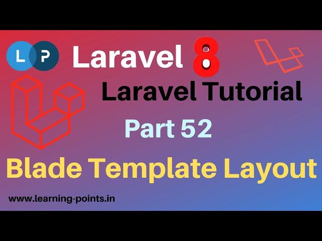 Laravel Blade Template Layout | How to implement menu in Laravel | Laravel 8 | Learning Points