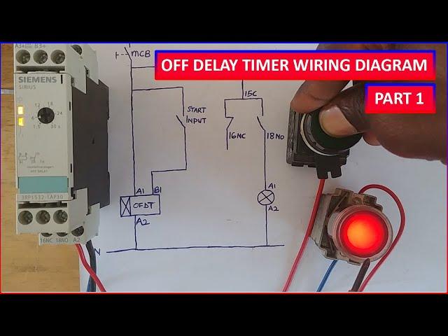 how off delay timer works | off delay timer wiring diagram. #electricalengineering