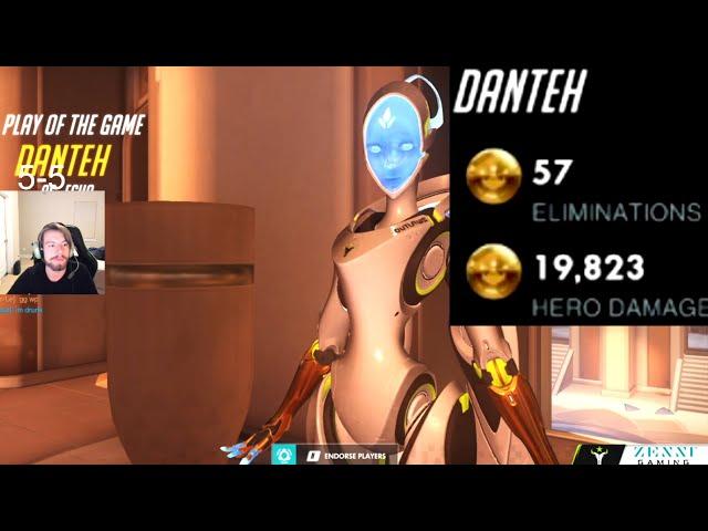 DANTEH TOP 500 ECHO - 57 ELIMS! POTG! [ OVERWATCH SEASON 24 TOP 500 ]