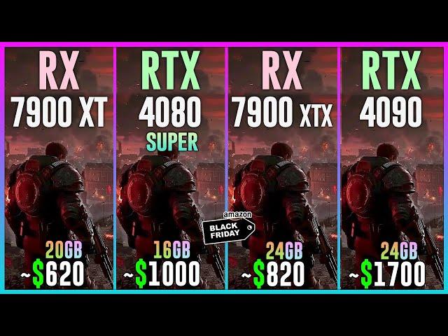 RX 7900 XT vs RTX 4080 SUPER vs RX 7900 XTX vs RTX 4090 - Test in 25 Games