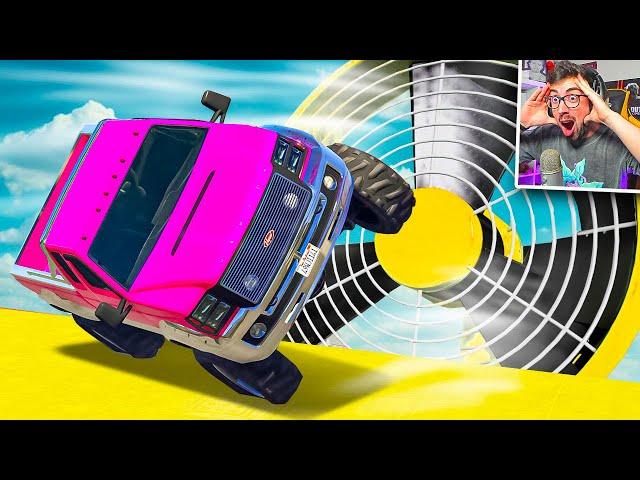 ACCIDENTES EXTREMOS vs VENTILADORES GIGANTES  | BeamNG Drive