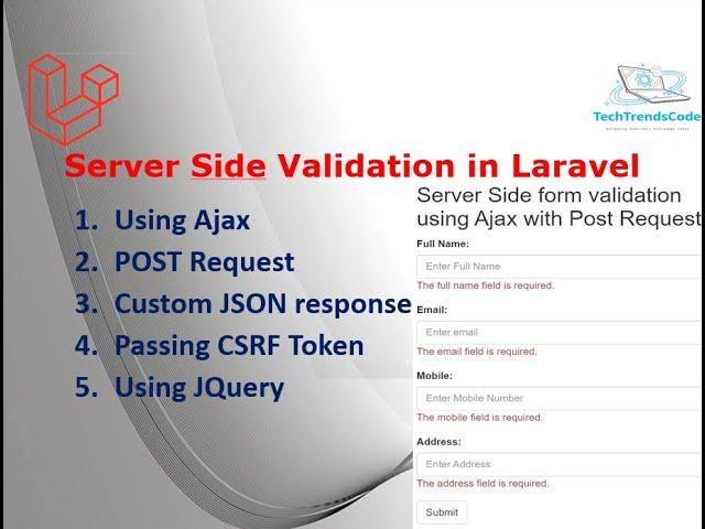 Laravel Lession #6 | Server Side Validation with Ajax| Ultimate Guide & Tips 2023 for Web Developers