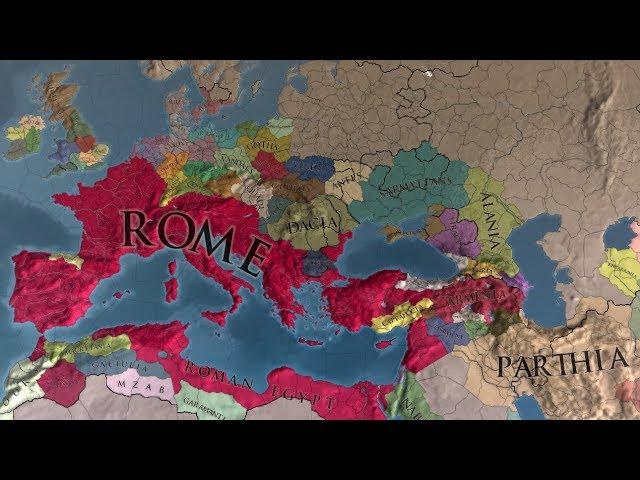 EU4 Collapse of the Roman Empire 1 AD to 1850 - Extended Timeline - AI Timelapse