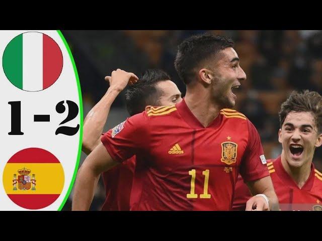 Италия vs Испания 1:2 Обзор Матча | Опасные Моменты И Голы Полуфинал Лига наций УЕФА, 2021 HD