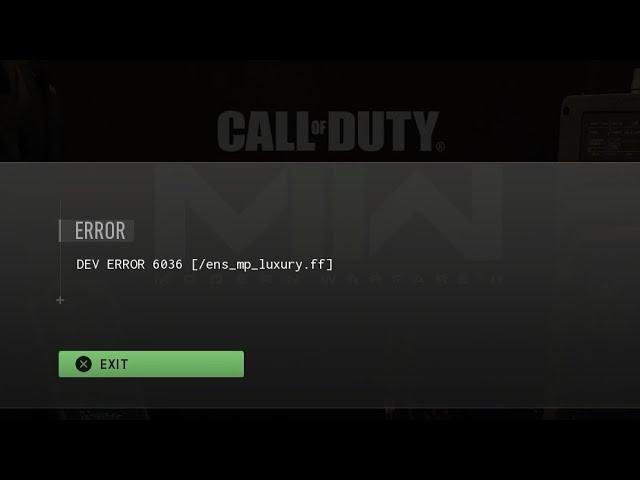 Fix: Call Of Duty Modern Warfare 2 Dev Error 6036 / PS4 , PS5