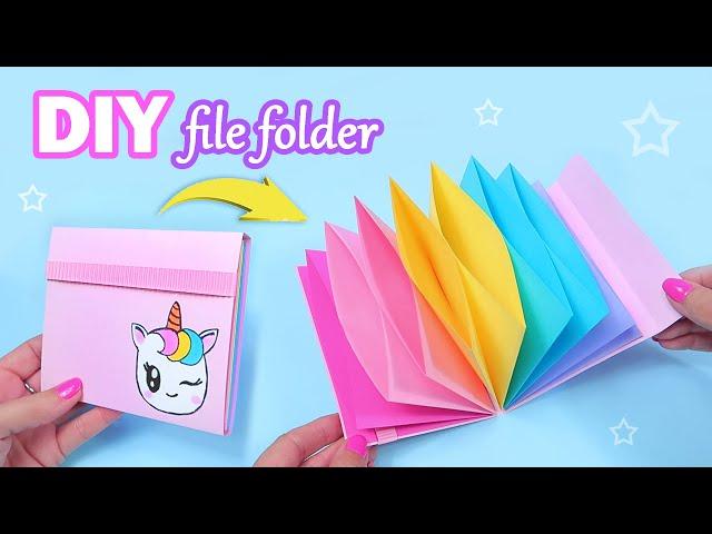 DIY Paper File Folder Easy  DIY Paper Organizer - Easy Paper Crafts - Back to School