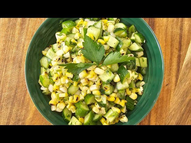 Charred Corn & Cucumber Salsa