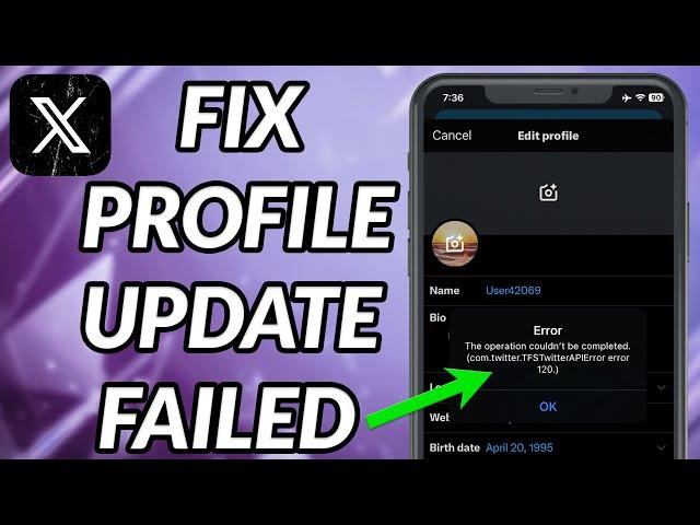 How To Fix Twitter Profile Update Failed