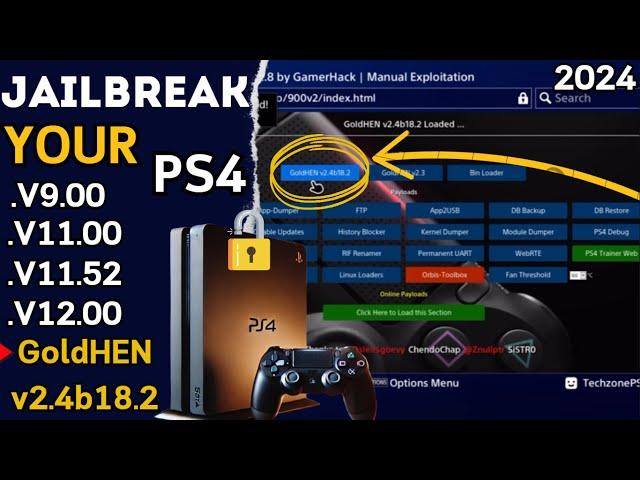 Ps4 Latest Jailbreak 9.00 to 12.00 GoldenHen V2.4b18.2