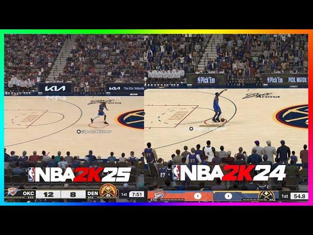 NBA 2K25 5v5 Gameplay Footage vs. NBA 2K24...