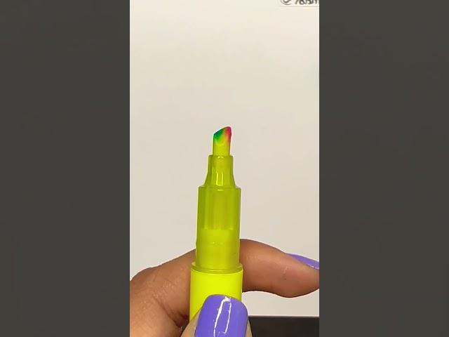 DIY rainbow marker  #shorts #artist #art #diy #creative #tutorial #crafts #draw #craft #rainbow