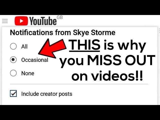 YouTube Notifications not always working? THIS is why you MISS OUT on videos!!