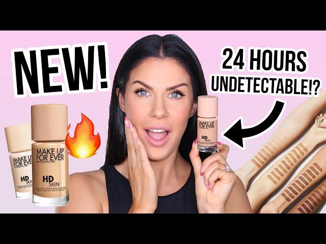 NEW MAKEUP FOREVER HD SKIN FOUNDATION REVIEW + 14 HR WEAR TEST!! IS IT REALLY UNDETECTABLE!?