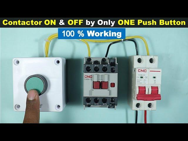 Start and Stop the Motor by Using Only One Push Button @TheElectricalGuy