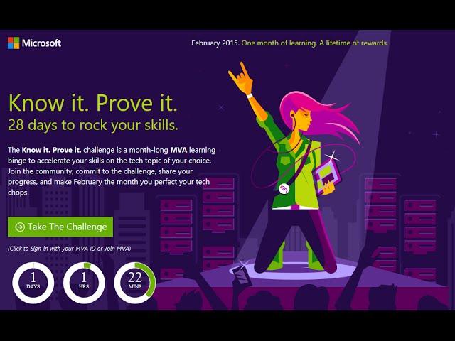 Microsoft Virtual Academy: Know It, Prove It Challenge