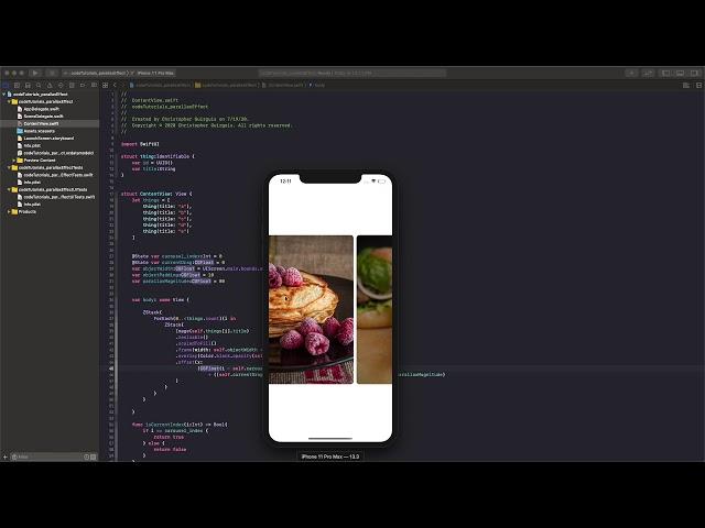 (2020) SwiftUI - Parallax Scrolling - Transitions - 20 Minutes - Intermediate