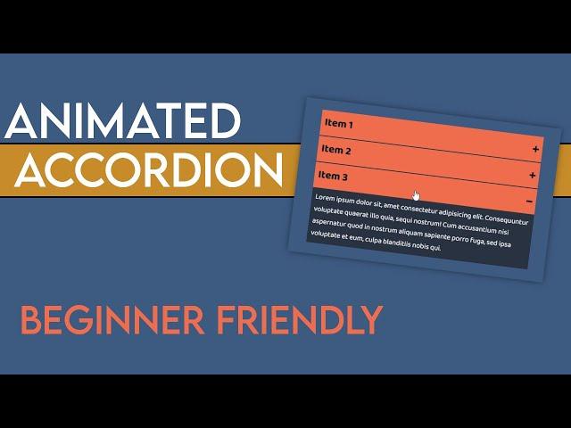 Build an Animated Accordion | HTML - CSS - JS