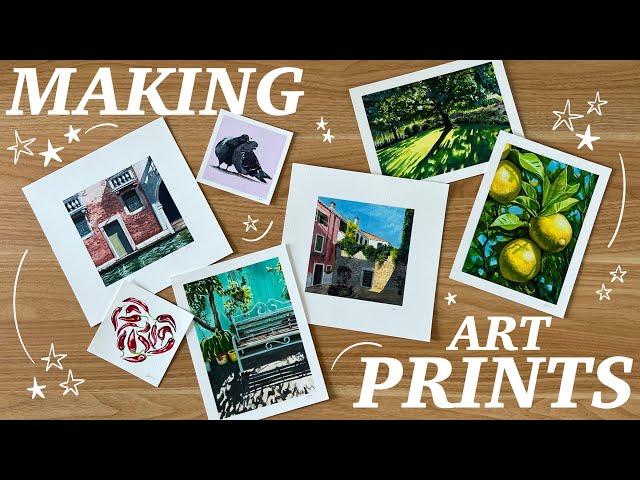 how I make my art prints  painting, printing and packing orders