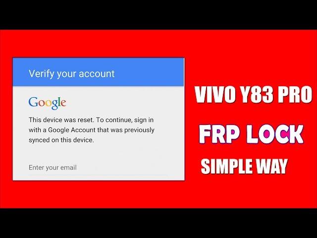 VIVO Y83 PRO FRP Bypass Simple way