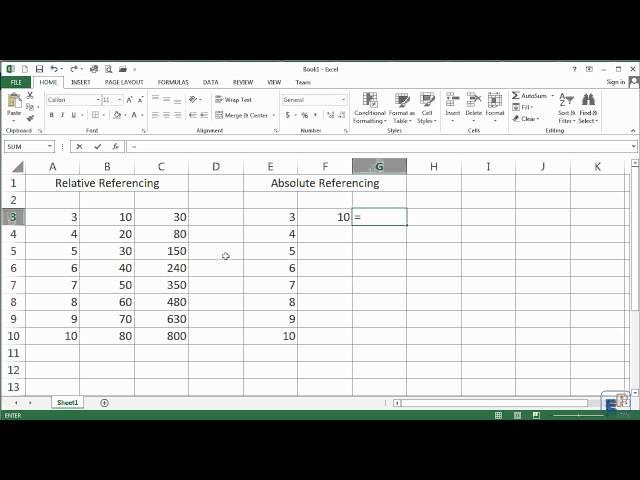 Easy Excel Tutorial- Relative vs. Absolute Referencing (5)