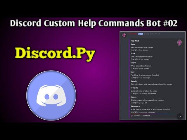 How to make custom help command discord.py | MAKING OF CUSTOM HELP COMMAND | DISCORD.PY