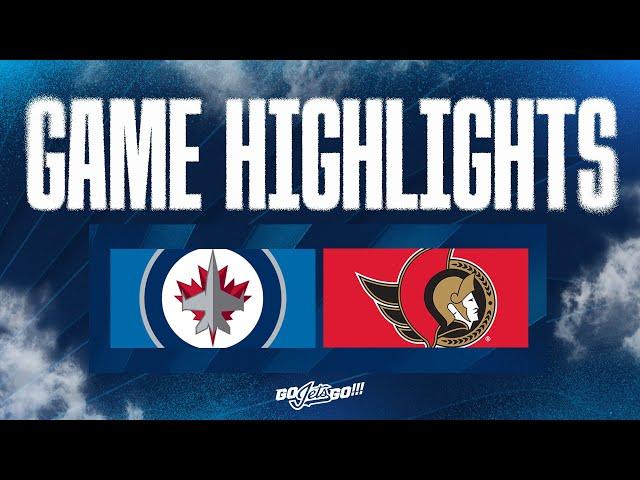 Winnipeg Jets vs. Ottawa Senators - Game Highlights