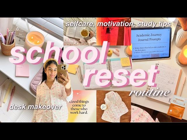 How to do an *intense* back to SCHOOL RESET  | desk makeover, motivation, self care, & supply haul