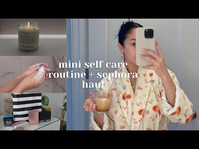 mini reset day vlog  (skincare, hair care, and makeup haul)