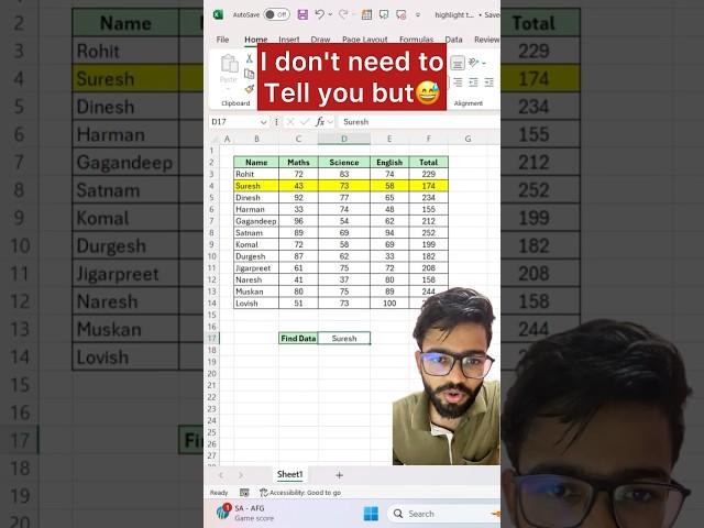 Don't highlight manually in Excel‼️Instead Use Amazing Trick #exceltips #exceltricks #shorts #excel