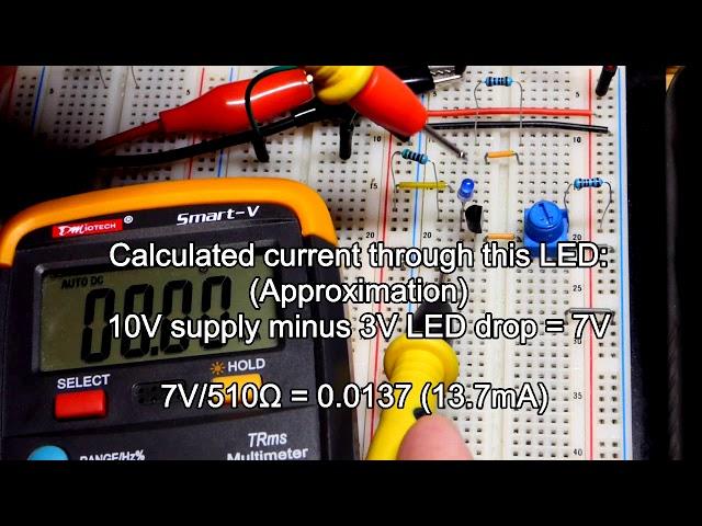 Bonus bipolar junction transistor gain demonstration 2N2222 BJT by electronzapdotcom