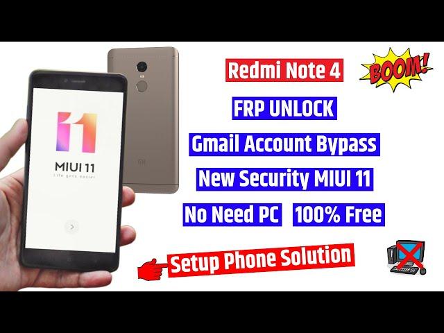 Redmi note 4 frp bypass | New trick 2023 | miui 11 (without pc)