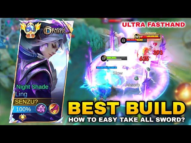 LING FASTHAND BEST BUILD & SECRET SETTING FOR EASIER TAKE ALL SWORD - Ling Mobile Legends