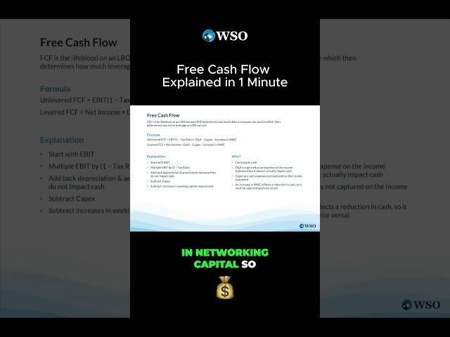 Free cash flow explained in 1 minute! #shorts